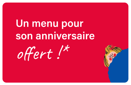 Un menu pour son anniversaire offert
