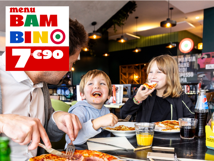 Le menu Bambino à 7€90 chez Del Arte
