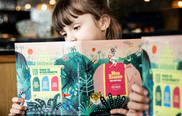 La carte menu enfant Bambino